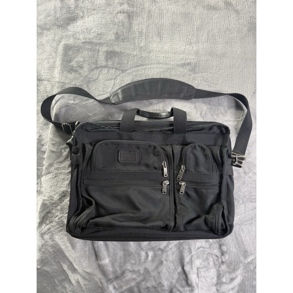 TUMI Alpha 26160DH Black Ballistic Nylon Expandable Organizer Laptop Briefcase